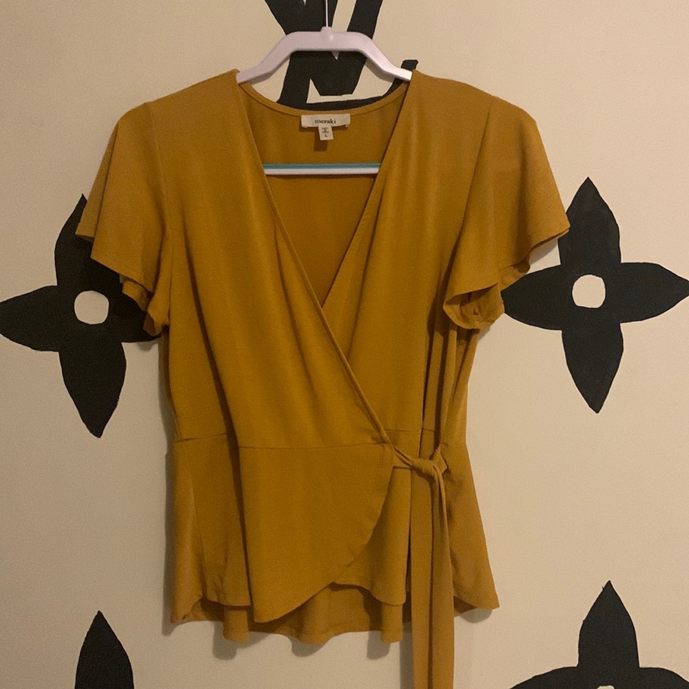 Mustard yellow blouse